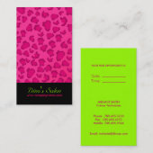 Leopard-Druck-Visitenkarten Terminkarte (Vorne/Hinten)