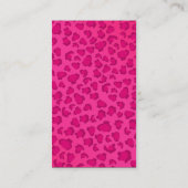 Leopard-Druck-Visitenkarten Visitenkarte (Rückseite)
