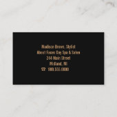 Leopard-Druck-Visitenkarten Visitenkarte (Rückseite)