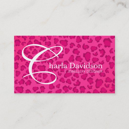 Leopard-Druck-Visitenkarten Visitenkarte (Vorderseite)