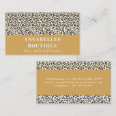 Leopard drucken erste Typografie fett modernes Gol Visitenkarte (Vorne/Hinten)
