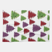 Leopard drucken farbige Weihnachtsbäume Geschirrtuch (Horizontal)