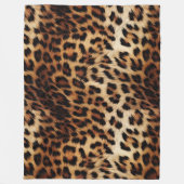 Leopard Druckfett Fleecedecke (Vorderseite)