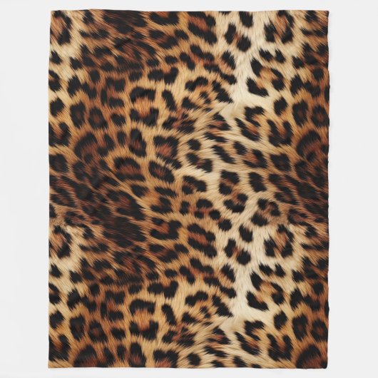 Leopard Druckfett Fleecedecke (Vorderseite)