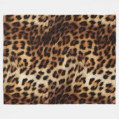 Leopard Druckfett Fleecedecke (Vorderseite (Horizontal))