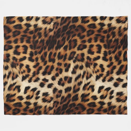 Leopard Druckfett Fleecedecke (Vorderseite (Horizontal))