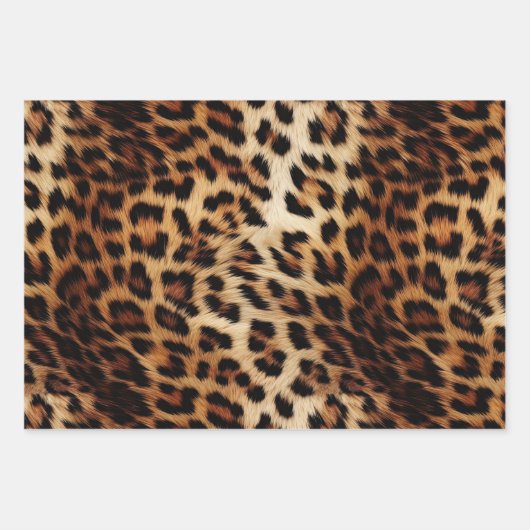 Leopard Druckfett Geschenkpapier Set (Vorderseite)