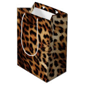 Leopard Druckfett Mittlere Geschenktüte (Rückseite Schrägansicht)