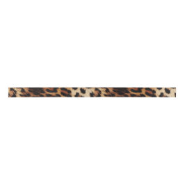 Leopard Druckfett Satinband