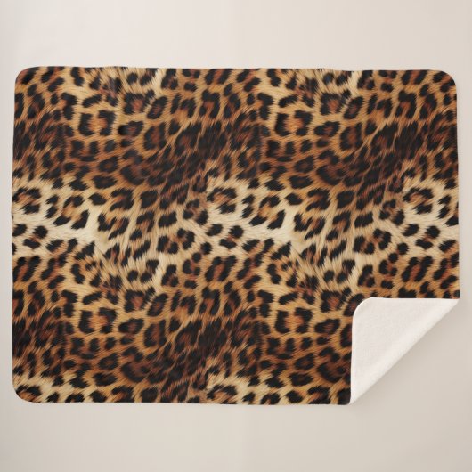 Leopard Druckfett Sherpadecke (Vorderseite (Horizontal))