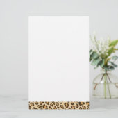 Leopard Druckgeschirr Briefpapier (Stehend Vorderseite)