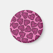 Leopard Druckherzen Magnet (Vorne)