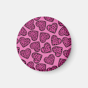 Leopard Druckherzen Magnet