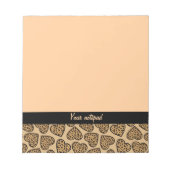 Leopard Druckherzen Notepad Notizblock (Vorderseite)
