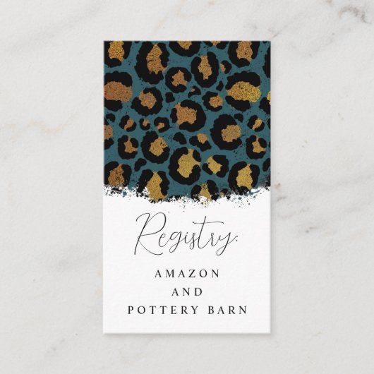 Leopard-Druckkarten - Cheetah Begleitkarte (Vorderseite)