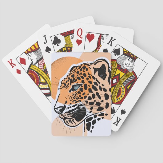 Leopard-Druckkarten - Fettformatierung - Großkassd Spielkarten (Rückseite)