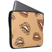 Leopard Drucklippen nahtlos Muster, Geparden Lippe Laptopschutzhülle (Vorne Rechts)