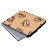 Leopard Drucklippen nahtlos Muster, Geparden Lippe Laptopschutzhülle (Vorne Knopf)