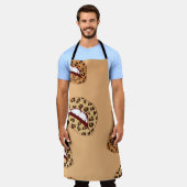 Leopard Drucklippen nahtlos Muster, Geparden Lippe Schürze (Getragen)