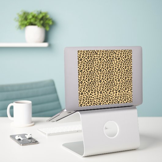 Leopard-Druckmuster Aufkleber (Laptop auf Schreibtisch)