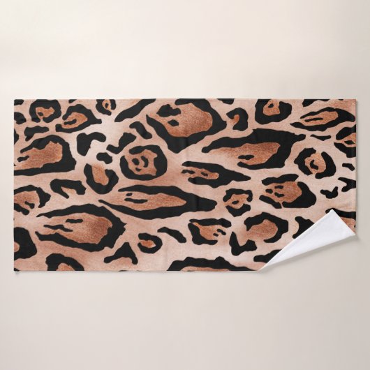 Leopard-Druckmuster Badehandtuch (Badehandtuch)