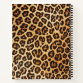 Leopard-Druckmuster Braune Goldfolie Streifen Name Notizblock (Rückseite)