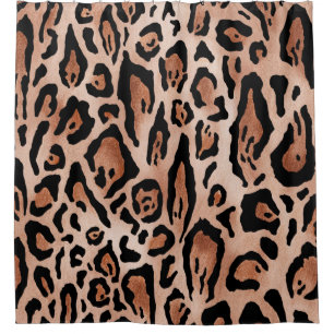 Leopard-Druckmuster Duschvorhang