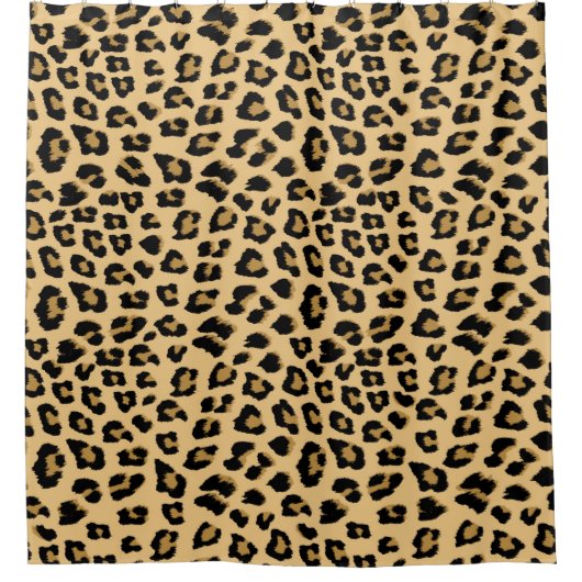 Leopard-Druckmuster Duschvorhang (Vorderseite)