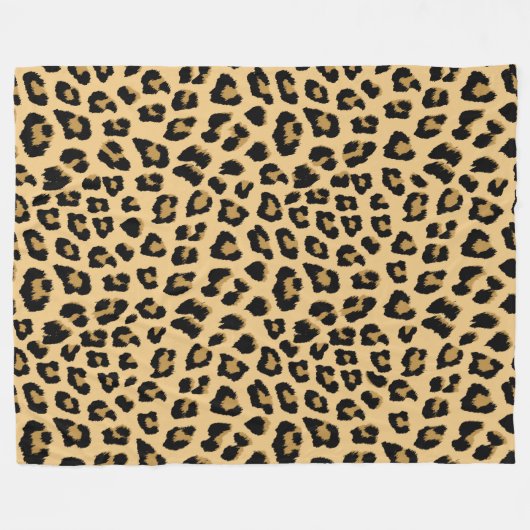 Leopard-Druckmuster Fleecedecke (Vorderseite (Horizontal))