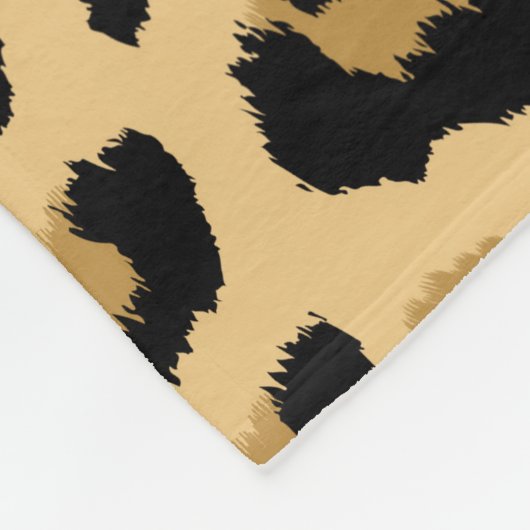 Leopard-Druckmuster Fleecedecke (Ecke)