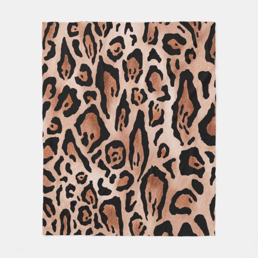 Leopard-Druckmuster Fleecedecke (Vorderseite)
