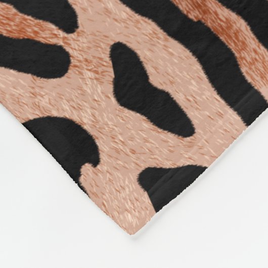 Leopard-Druckmuster Fleecedecke (Ecke)