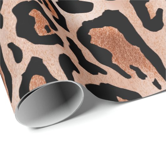 Leopard-Druckmuster Geschenkpapier (Rolleneckpunkt)