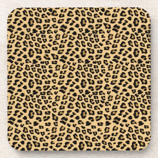 Leopard-Druckmuster Getränkeuntersetzer (Vorderseite)