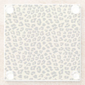 Leopard-Druckmuster Glasuntersetzer (Rückseite)