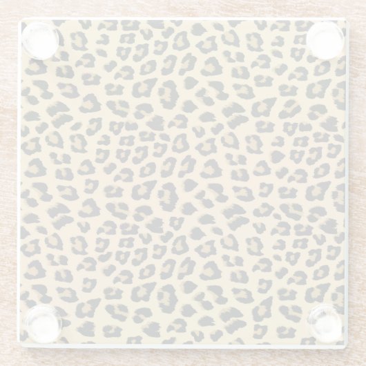 Leopard-Druckmuster Glasuntersetzer (Rückseite)