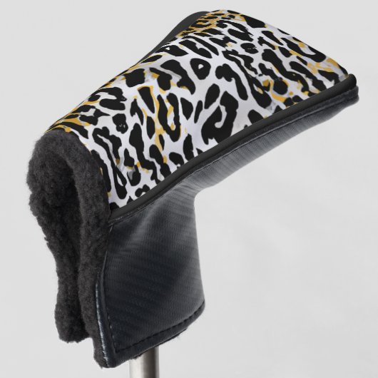 Leopard-Druckmuster Golf Headcover (3/4 Vorderseite)