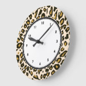 Leopard-Druckmuster Große Wanduhr (Winkel)