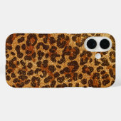 Leopard-Druckmuster mit Gold-Glitzer Case-Mate iPhone Hülle (Rückseite (Horizontal))