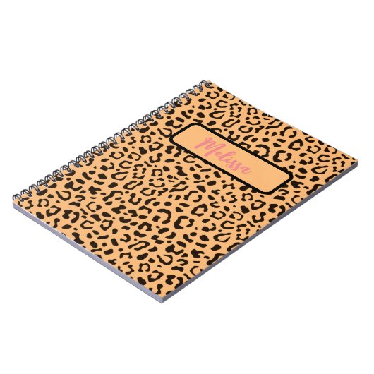 Leopard-Druckmuster Notizblock (Linke Seite)