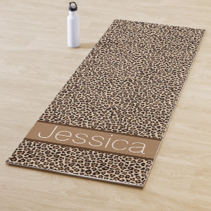 Leopard Druckmuster Personalisiert Yogamatte