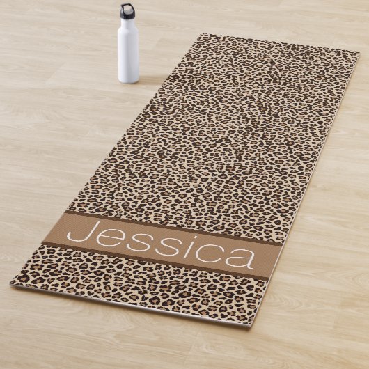 Leopard Druckmuster Personalisiert Yogamatte (Beispiel)
