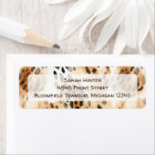 Leopard-Druckmuster Safari-Rücksendeadresse (Insitu)