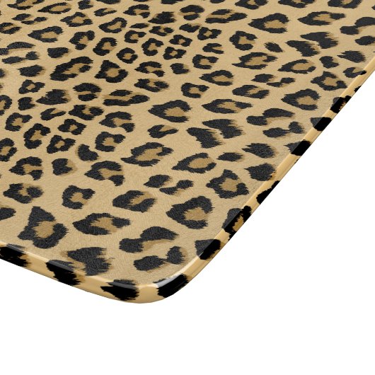Leopard-Druckmuster Schneidebrett (Ecke)