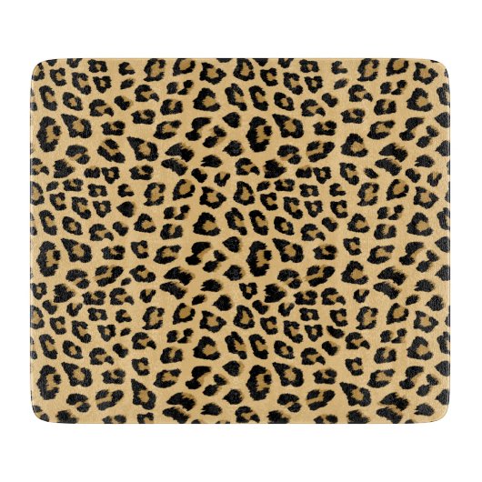 Leopard-Druckmuster Schneidebrett (Vorderseite)