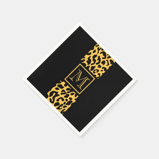 Leopard-Druckmuster Serviette (Ecke)