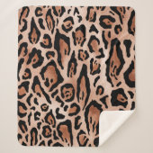 Leopard-Druckmuster Sherpadecke (Vorderseite)