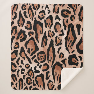 Leopard-Druckmuster Sherpadecke