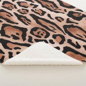 Leopard-Druckmuster Sherpadecke (3/4)