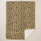Leopard-Druckmuster Sherpadecke (Vorderseite)